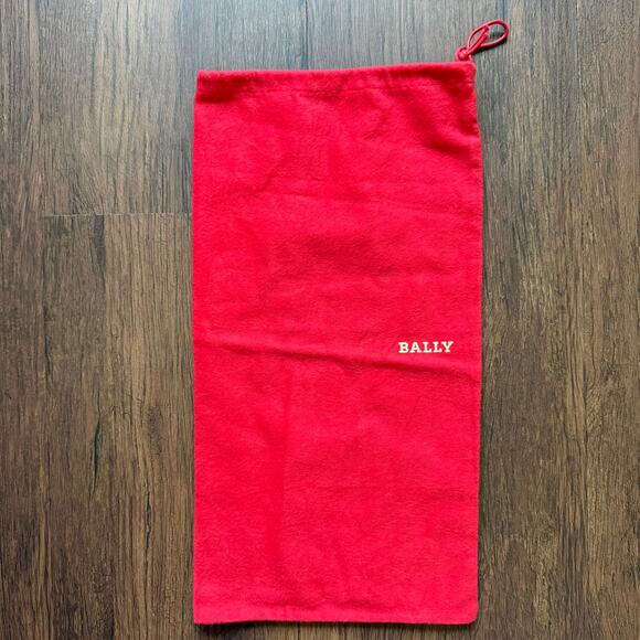BALLY Red Drawstring Dust Bag — 7x14" Storage Pouch - Picture 1 of 5